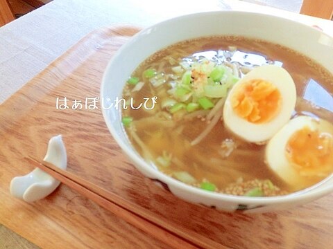 味噌ラーメン？風♪もやしとキャベツのスープ✿